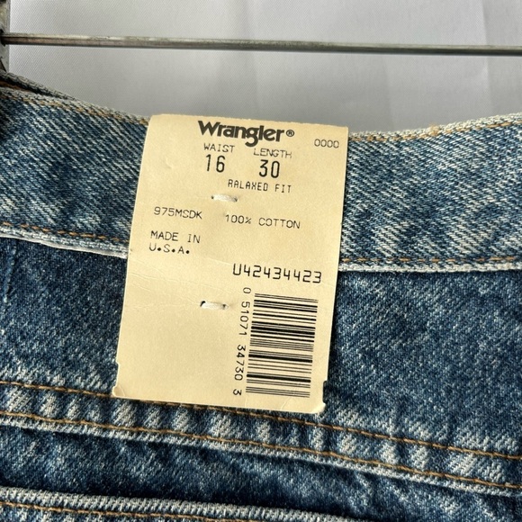 VTG Deadstock Wrangler Mom Jean Stone Wash size 16 x 30 - Picture 4 of 6